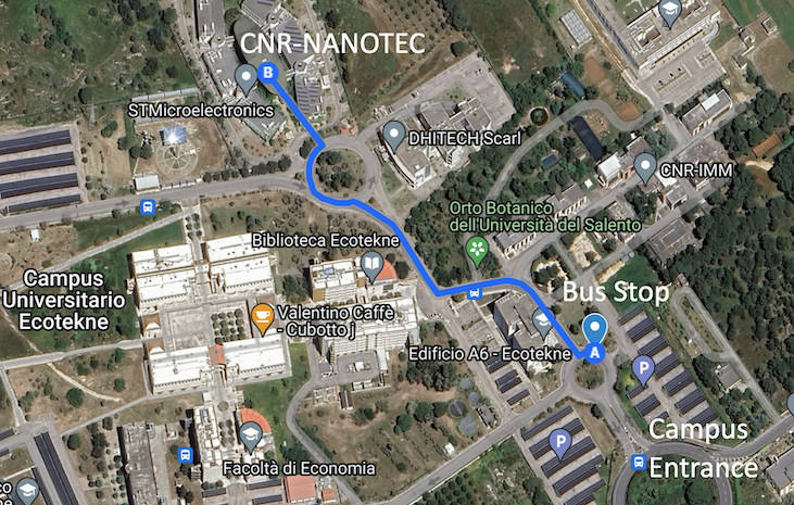 Map to CNR-NANOTEC